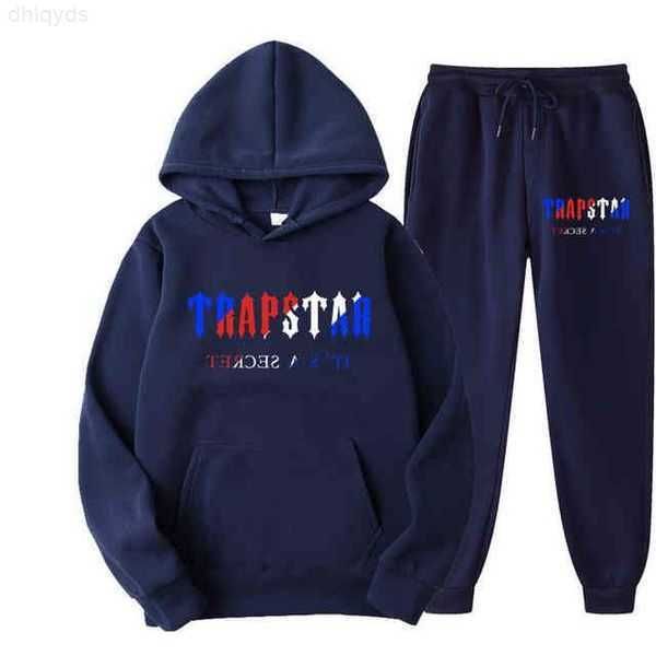 

mens tracksuits fw22 trapstar men women tracksuit brand printed streetwear sportswear warmtwo pieces set hoodie pants jogging hooded 2sg23, Gray