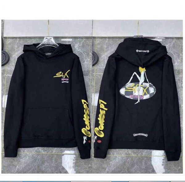 

men's hoodies & sweatshirts chromes luxury designer fashion zipper ch horseshoe cross print hooded sweater gduk lnj9, Black