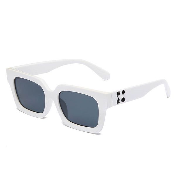 

large-rimmed glasses off fashion x relief sunglasses men women sun glasses goggle beach adumbral multi color option, White;black