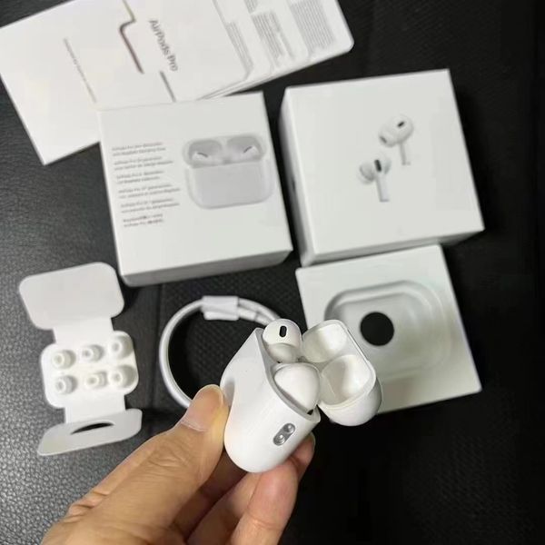 

New 5 Gen(2023) Air Pords Wireless Earphone earphones Chip Transparency Metal Rename GPS Wirless Charging Bluetooth Headphones In-Ear Dropship, White