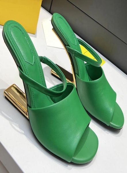 

summer luxury designers slippers high heeled sandals real leather design heel height 85 cm 8 colors and appea7864453, Black