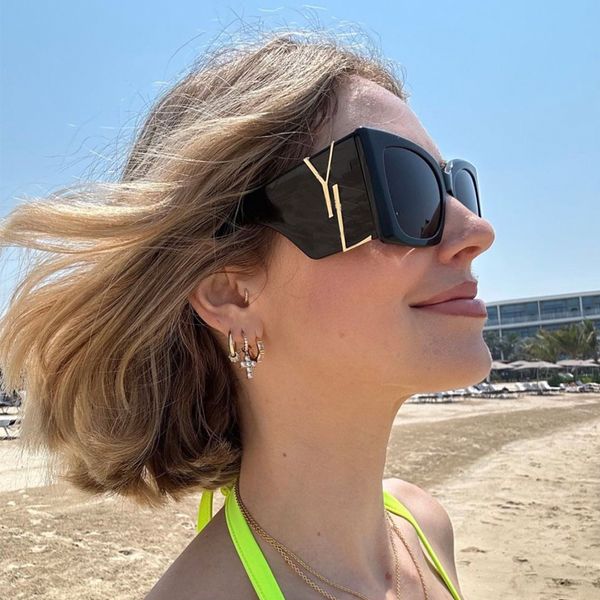 

fashion sl blaze style oversized butterfly knockaround sunglasses for women brand designer sun glasses uv400 female shades 119 with case, White;black