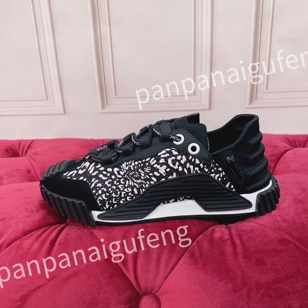 

2023 luxury designer casual shoes mens vintage trainers sneakers women fashion shoe lace-up platform sneaker, Black