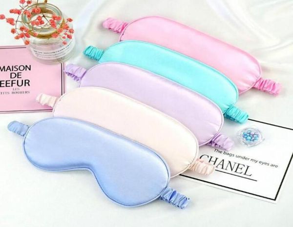 

silk sleep masks rest shading eye mask padded shade cover eyepatch travel relax aid blindfolds eyemask db4664146706
