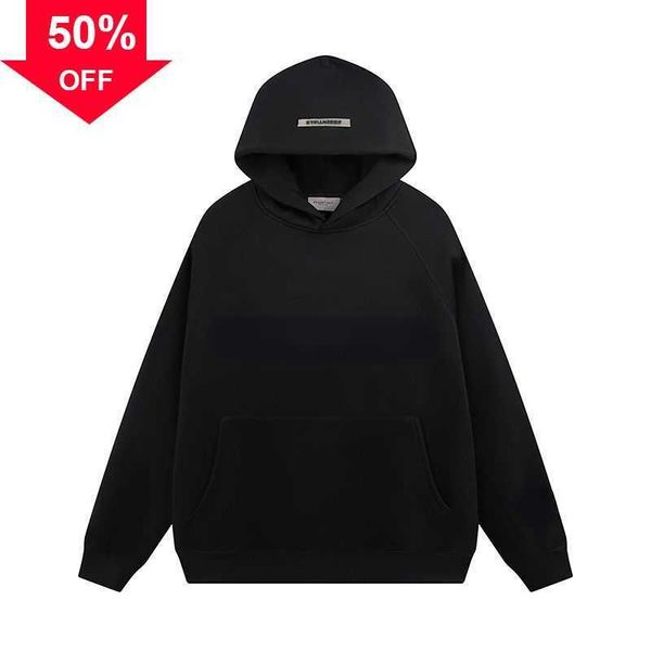 

men's hoodies sweatshirts esshoodies ess hoody mens casual cool printed hoodie fashion hip hop street sweater reflective letter s-xless, Black