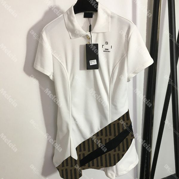 

polo neck women casual dresses letter jacquard patchwork dress summer short sleeve dress for ladies, Black;gray