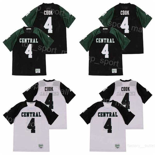 

high school football 4 dalvin cook jersey miami central moive for sport fans breathable team black away white color pure cotton stitched and
