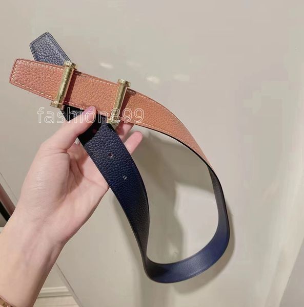 

classics men belts designer mens and woman fashion togo leather classic reversible belt black brown h gold silver buckles 38cm ht389