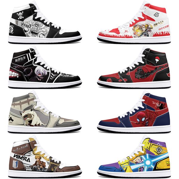 

DIY classics customized shoes sports basketball shoes 1s men women antiskid anime Versatile fashionable figure sneakers 36-48 408051