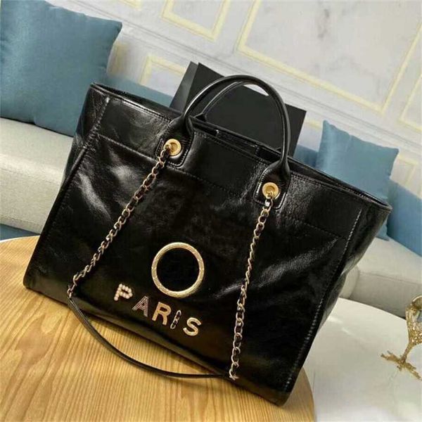 

50% off luxury women's handbags designer metal badge tote bag small beach capacity large leather one shoulder pkkv