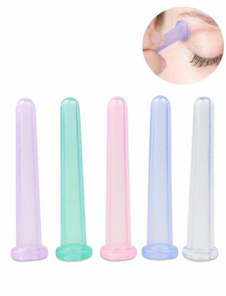 

5 colors eye mini silicone massage cup silicone facial massager cupping cup face eye care treatment size 15mm50mm2131651