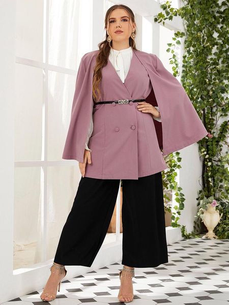 

outerwear toleen clearance outfits fashion women large plus size coat 2023 spring autumn elegant shawl suit outwear evening party clothing, Black