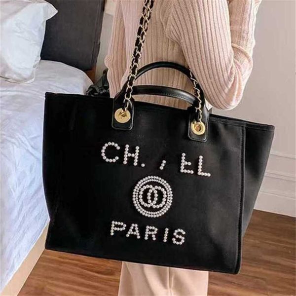 

50% off luxury women's beach classic canvas large capacity bag small chain packs big shopping handbags 61mu