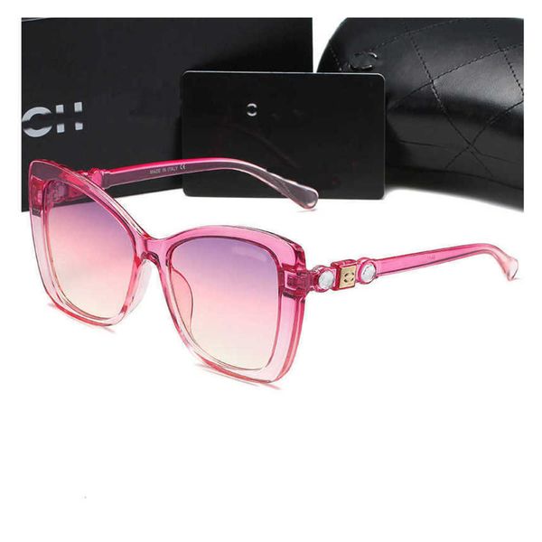 

brand luxury designer sunglasses channel sunglass fashion cat eye gradient trendy mens woman beach uv proof strong glasses, White;black