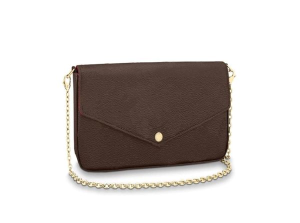 

luxurys designers purse monogrames classic handbag chains wallet woman fashion clutch purses chain bag with box dust 5282790, Red;black