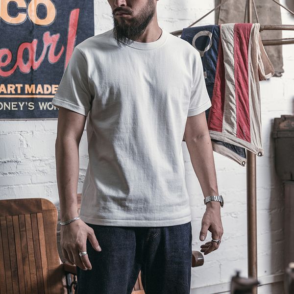 

mens tshirts bronson heavyweight seamless tubular tshirt summer plain basic tee shirts 230419, White;black