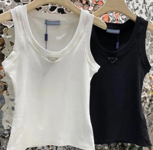 

women's tanks & camis letter budge cotton-blend tank shorts designer women yoga suit o-neck sleeveless bra vest ladies solid elastic fe, White