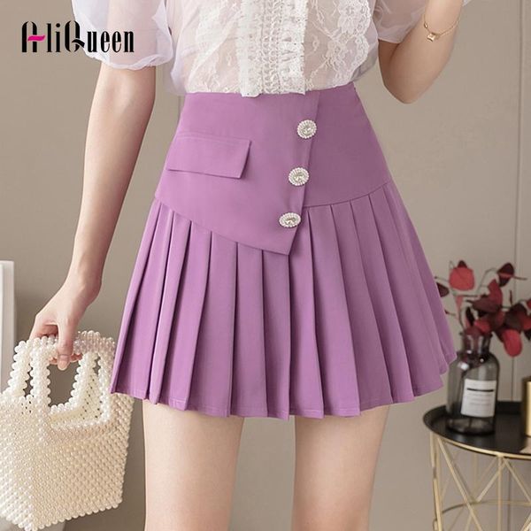 

dresses autumn preppy style women sweet asymmetrical diamonds pleated skirts female high waist kawaii white black mini skirts harajuku