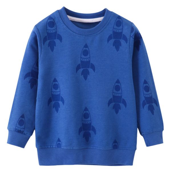 

hoodies sweatshirts jumping meters arrival rockets print autumn winter kids clothes boys cotton long sleeve shirts 230418, Black