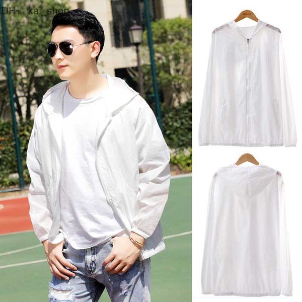 

mens casual shirts ruiya sunscreen suit summer thin coat fishing skin windbreaker sunshade outdoor 21, White;black