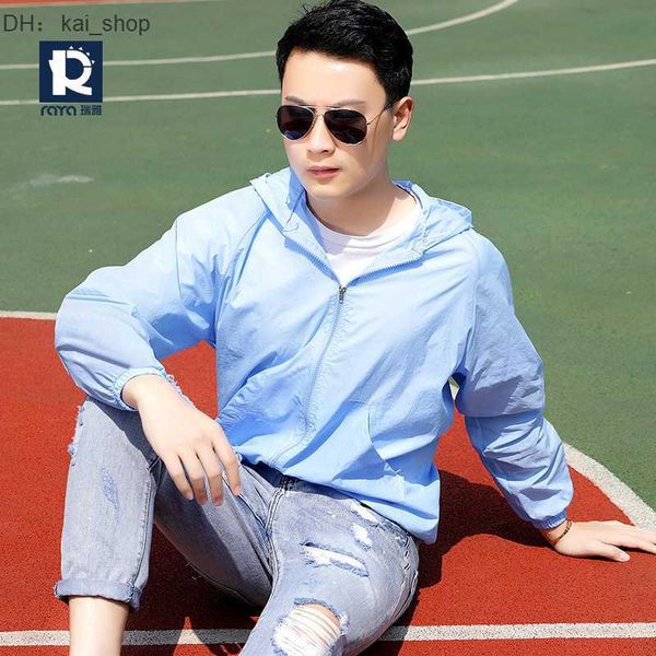 

mens casual shirts ruiya sunscreen suit summer thin coat fishing skin windbreaker sunshade outdoor1, White;black