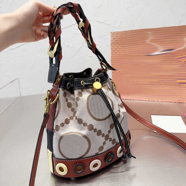 

designer bag women bucket luxurys handbag leather shoulder bag print canvas bucket bags lady beach hand bags purses 230224