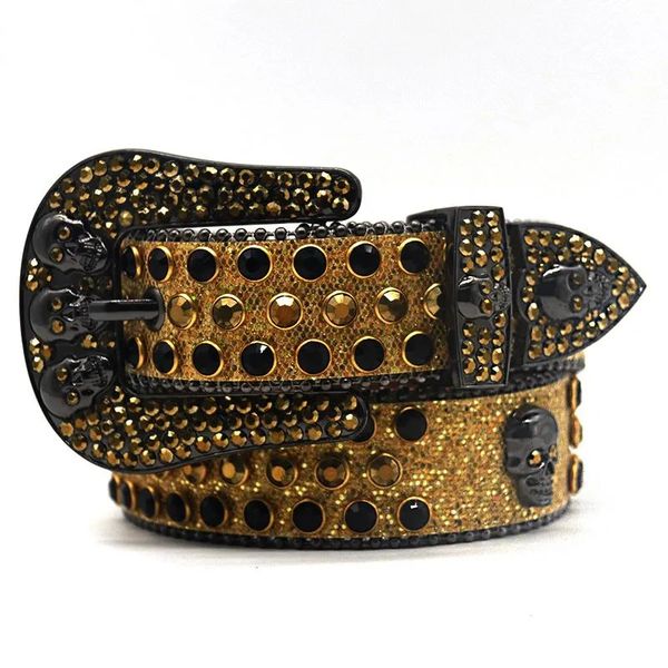 

2022 snake belt designer bb belt simon belts for men women shiny diamond belt black on black blue white multicolour with bling rhinestones a, Black;brown