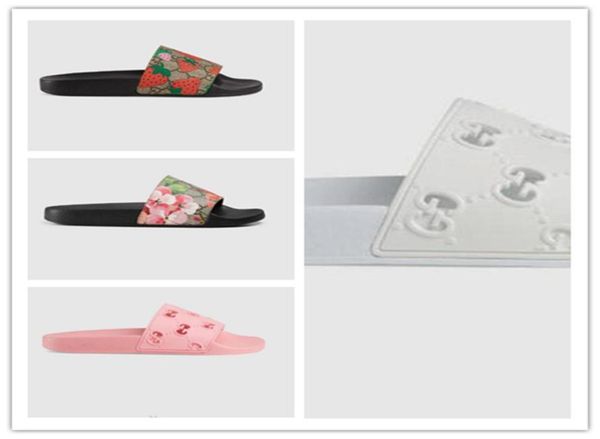 

2021 luxury designer women sandals correct flower box dust bag shoes snake print slide summer wide flat sandal men slippers with b5568478, Black