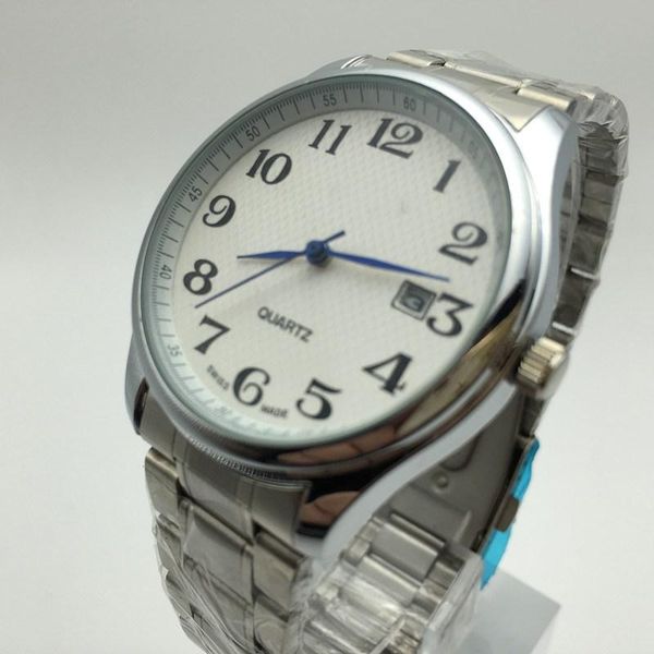 

men's watches, military leisure fashion steel band quartz watches., Slivery;brown
