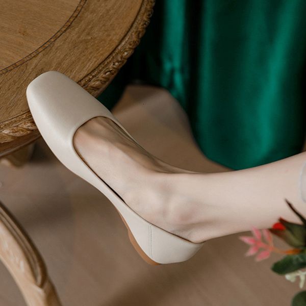 

sandal's flats square toe boat shoes oxford leather for female slip on flat comfortable shallow zapatos mujer 1225n 230419, Black