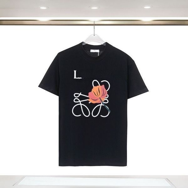 

mens t shirt t-shirts sporty womens with loewees letters print short sleeves shirts men loose oversize street tees loose trend luxurys, White;black