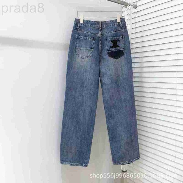 

women's jeans designer 2023 new ce front pocket back colored fashion l736, Blue