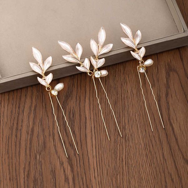 

wedding hair jewelry 3 pcs wedding hairpins tiara freshwater pearls golden bridal hair clips rhinestone barrettes women hair ornaments acces, Slivery;golden