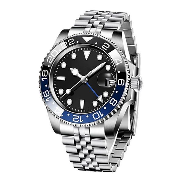 

gmt mens watch designer 40mm coke automatic 904l stainless steel strap sprite wristwatch dhgate mirror luminous watch root beer montre de lu, Slivery;brown