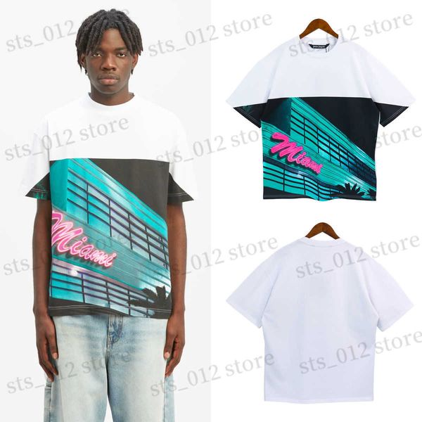 

designer men's t-shirt correct version pa letter print black and white women tees fashion high street short sleeve t230419, White;black