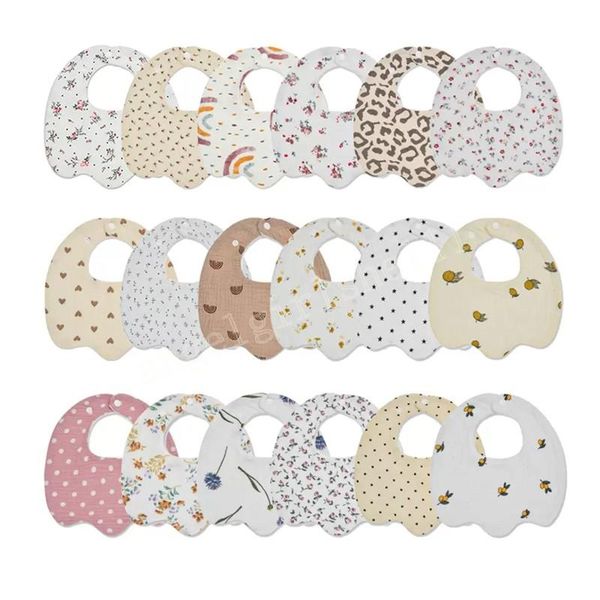 

baby bibs 100% cotton flower bandana bib infant double-sided babador saliva bavoir towel baberos for newborn toddler girls boy