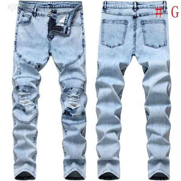 

men's jeans men skinny stretch pant denim pants casual slim fit long 89ww8, Blue
