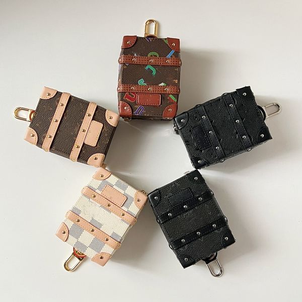 

limited amount graffiti key wallet plaid embossed letters keychain coin purses zipper mini box bags clutch bags shoulder bag women men keyri, Red;blue