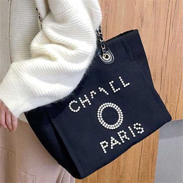 

50% off women's luxury classic canvas beach bag large capacity small chain packs big shopping handbags ro55