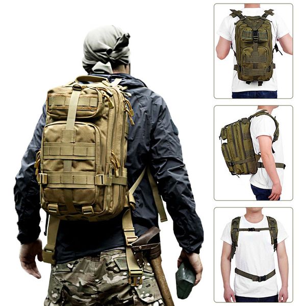 

backpack 25l 3p tactical backpack military army outdoor bag rucksack men camping tactical backpack hiking sports molle pack climbing bags 23