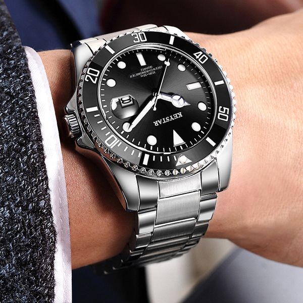 

luxury watch imported mechanical movement 41mm waterproof steel watchband aaa exquisite christmas present men watch, Slivery;brown
