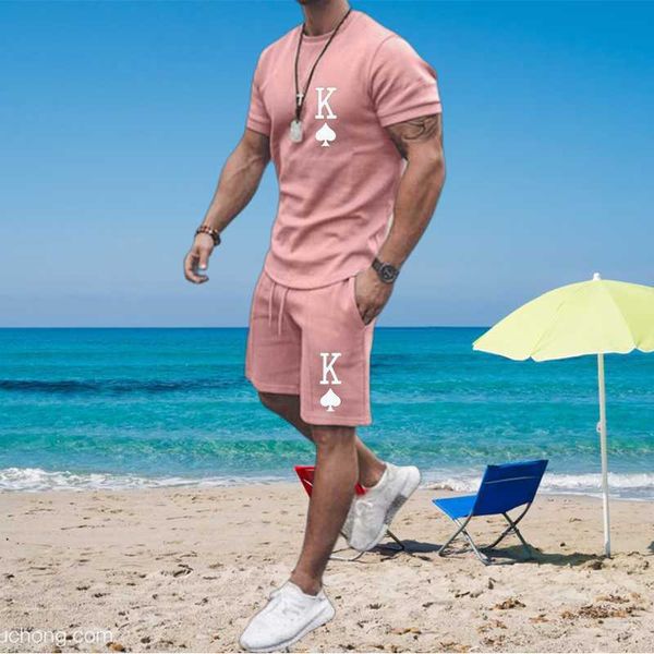 

tracksuits 2 piece set for men tracksuits summer king fashion jogging suit for man tshirt shorts 2 piece outfit casual men oversized suit, Gray