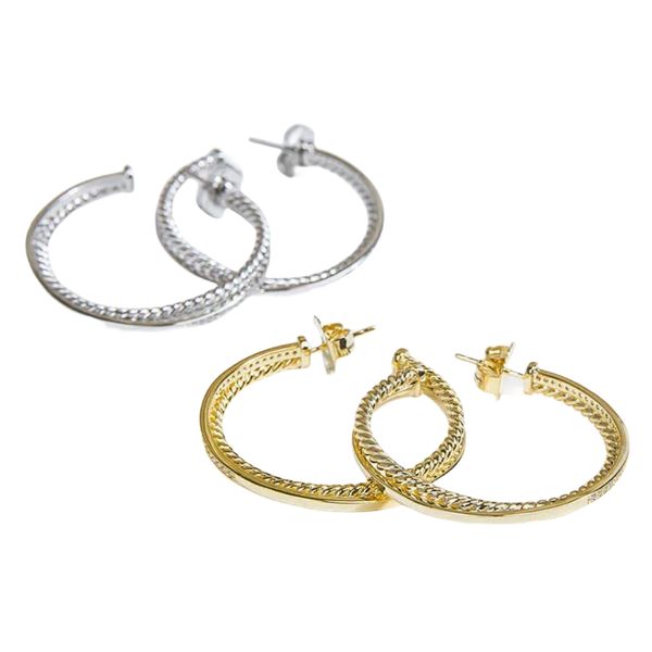 

DY Earrings Designer Classic Jewelry Charm jewelry earrings Similar Dy Cable Button with Zircon Imitation Diamond Large Earrings Christmas gift Fashion jewelry