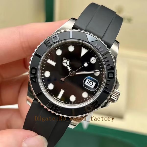

mens watch super quality cal.3235 movement 42mm 126655 oysterflex rubber bands watches 904l steel ceramic mechanical automatic men's wr, Slivery;brown