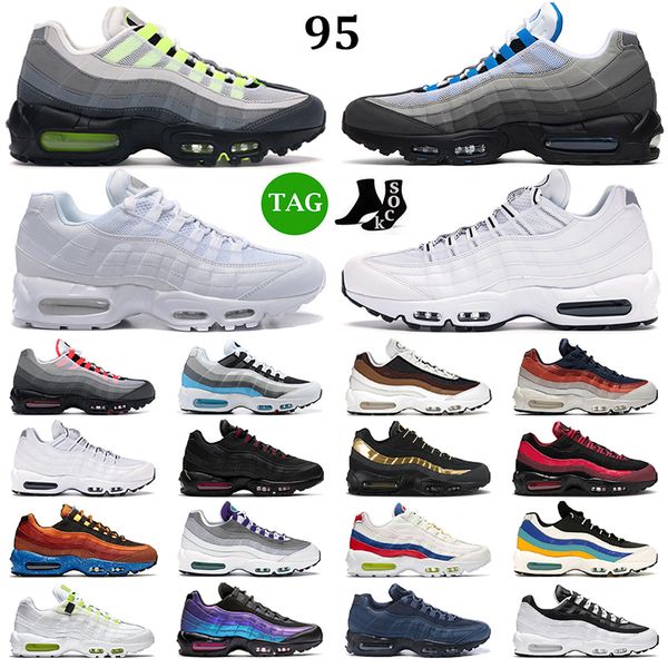 

men women running shoes mens trainers crystal blue neon triple black white solar red bred orange volt grape sneakers sports size 40-46