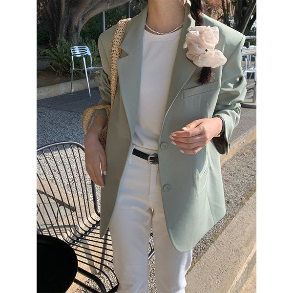 

women's suits blazers spring in outerwear female office outfit korean fashion simple small gentle baggy coat elegant suit women 230418, White;black