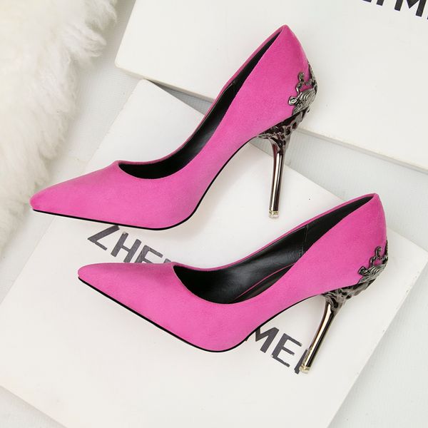 

dress shoes slip on women pumps spring autumn elegant wedding shoes high heel pointed toe ladies shoes female xwc0575-5 230419, Black