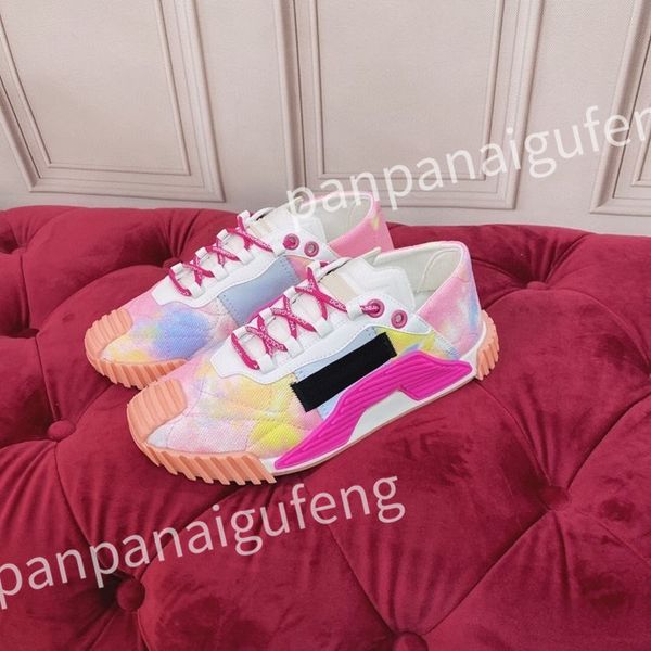 

2023 new luxury vintage casual shoes calfskin reflective sneaker designer mens women sneakers fashion shoes increasing platform shoe leather, Black