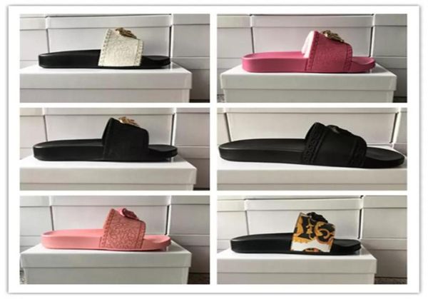 

slippers parisian luxury designer sliders men039s and women039s summer sandals beach sliders flipflops white slipper 35469920032, Black