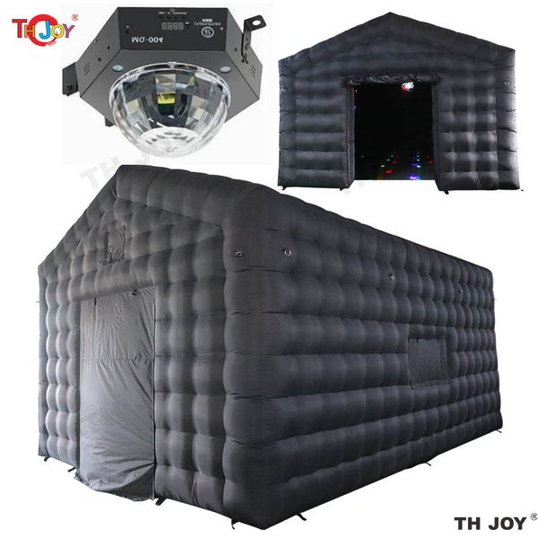 

outdoor activities giant custom portable black inflatable nightclub cube party bar tent disco lighting night club for party wedding event wi
